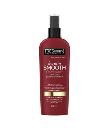 TRESemm Keratin Smooth Heat Protect Spray for silky smooth hair Marula Oil anti-frizz and detangling heat protection spray 236 ml