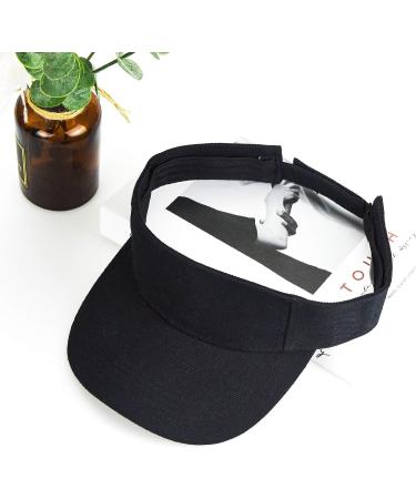 Adjustable Sport Visor Hats for Men and Women - Black Sun Visors - 5 Pieces Set - Buy Online on SooperMarket.com