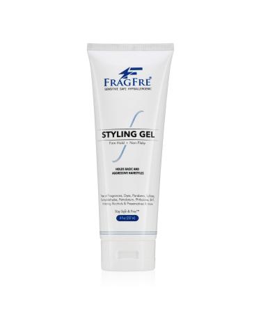 FRAGFRE Firm Hold Hair Gel Fragrance Free 8 oz - Strong Styling Gel for Aggressive Hair Styles - Paraben Free Hypoallergenic Sensitive Formula - Non-Irritating Vegan No Gluten/Cruelty (1 Pack) 8 Fl Oz (Pack of 1)