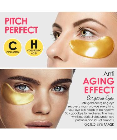 Cedlize 24K Gold Under Eye Collagen Patches - 30 Pairs | Anti-Aging Mask for Dark Circles, Puffy Eyes & Wrinkles | Hyaluronic Acid & Hydrogel Formula for Deep Moisturizing & Elasticity - Buy Online on SooperMarket.com