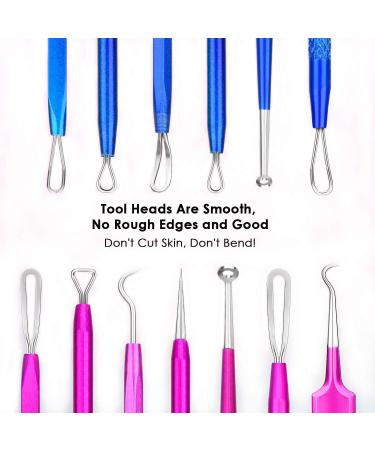 Pimple Popper Tool 7PCs Spot Popper Comedone Blackhead Remover Kits with Curved Tweezers and Pimple Popper Spot Remover for Facial Skin 7 Count (Pack of 1) - Buy Online on SooperMarket.com