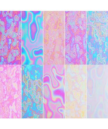 10 Rolls Nail Foil Nail Transfer Foil Holographic Nail Art Foil Decals for Nails Fingernail Stickers - Buy Online on SooperMarket.com