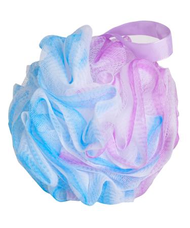 Urbanstrive Shower Bath Sponge XL 75g Soft Shower Loofahs Balls for Body Wash Men Women Bathroom Accessories, 1 Pack, Blue-Purple