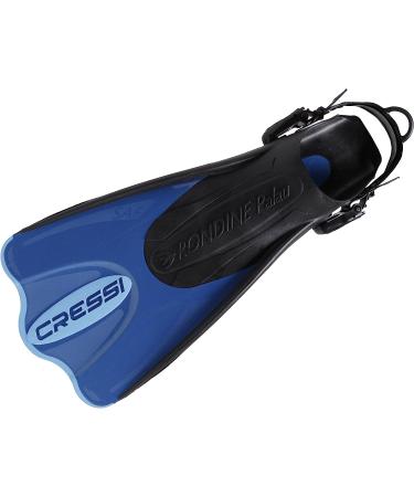 Cressi Palau SAF Short Adjustable Fins - Versatile Open Heel for Snorkeling - Blue/Azure - Made in Italy - L/XL - US Man 11-13 | US Lady 12-14 | EU 44-47 - Buy Online on SooperMarket.com