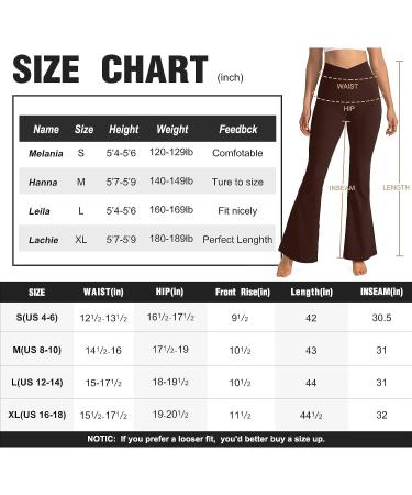 Womens High Waisted Bootcut Yoga Pants - Flare Leggings for Workout and Lounge (Brown, Small) - Buy Online on SooperMarket.com