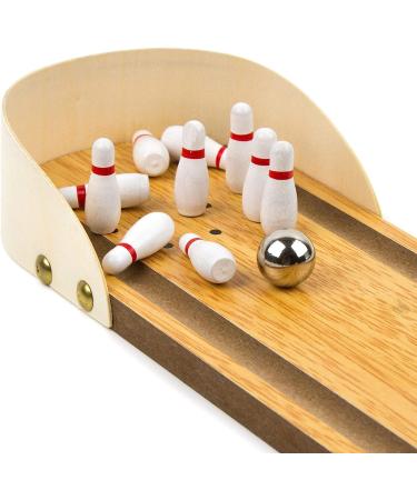 Toysery Mini Bowling Set - Wooden Tabletop Game for Home or Office Fun - Buy Online on SooperMarket.com