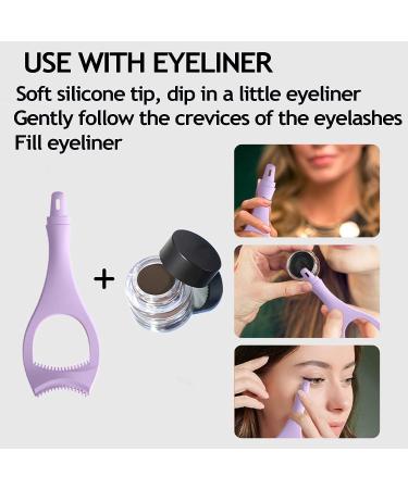 SILICONE Winged Eyeliner Stencil Mermaid Mascara Guard | Reusable Purple Eyelash Tool - Buy Online on SooperMarket.com