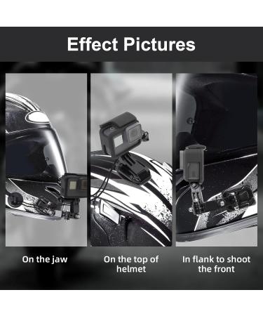 Quotre Camera Helmet Bracket Kit - Universal 3-Way Swivel Accessory for Action Cameras - Compatible with Insta 360 & GoPro Hero - Buy Online on SooperMarket.com