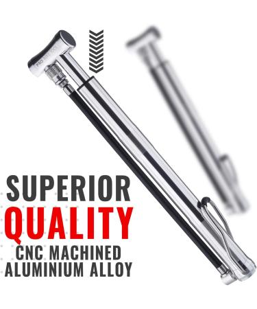 PRO BIKE TOOL Mini Floor Pump - Fast Tire Inflation - Presta & Schrader Valve - High Pressure Pump for Road & Mountain Bikes - Buy Online on SooperMarket.com