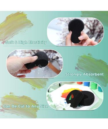 Black Face Painting Sponges - 60 Pcs Set for Makeup, Crafts, Art Work, Sculpting, Pottery, Body Painting - Buy Online on SooperMarket.com
