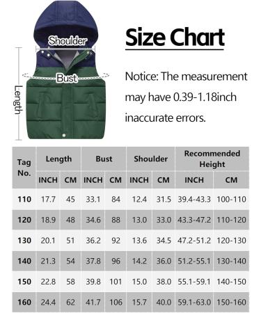 Happy Cherry Kids' Winter Puffer Vest Lightweight Hooded Gilet | Water Resistant Windproof Down Jacket for Boys and Girls 3-13 Years - Green (3-4 Years) - Buy Online on SooperMarket.com