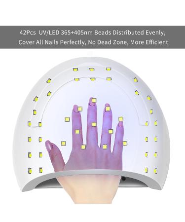 BOLASEN 80W UV Nail Lamp for Fast Gel Polish Curing | Salon Quality LED Nail Dryer with 42 Beads and 4 Timers | Auto Sensor | Gift for Women - Buy Online on SooperMarket.com