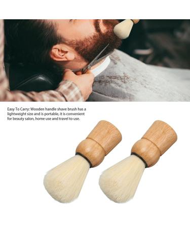Men's Wooden Handle Shaving Brush - Mini Professional Safety Synthetic Brush for Salon Quality Shaves - Buy Online on SooperMarket.com