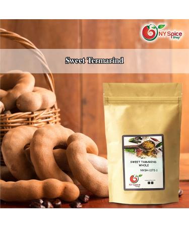 NY Spice Shop Sweet Tamarind Pods - 1 lb Fresh Tamarind Candy, Whole Fruit - All Natural & Gluten Free - Buy Online on SooperMarket.com