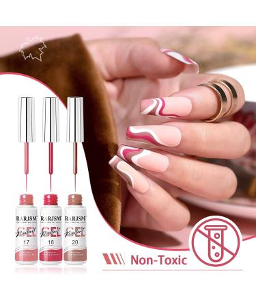RARJSM Nail Art Gel Liner Set - 12 Colors Autumn Winter Collection for DIY Manicure Design - Soak Off, Salon Quality - Buy Online on SooperMarket.com