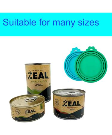 Peslogy 2pcs Universal Silicone Tin Can Lids Pet Food Can Cover Can Lids Pet Dog Cat Food Storage Can Tin Covers Lid Top 1 Fit 3 Standard Size (Blue and Green) - Buy Online on SooperMarket.com