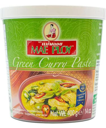 Mae Ploy Thai Green & Red Curry Paste 400g + UpLABEL Creations 25ml Measuring Scoop | Authentic Hot & Mild Chili Asian Food - Buy Online on SooperMarket.com
