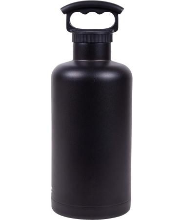 FIFTY-FIFTY 64oz Double Wall Vacuum Insulated Stainless Steel Growler Water Bottle - Black - Buy Online on SooperMarket.com