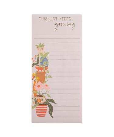 Karma Large Magnetic Notepads Notepads for Grocery List Shopping List To-Do List Reminders Strong Magnetic Back Memo Notepad 100 Sheets Per Pad Cute Colorful Designs - Plants
