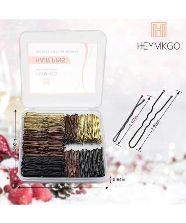 Bobby Pins 300 Hair Pins for Women Hair Grips U Shaped Hair Pins for Buns Hair Grips for Thick Hair Invisible Wave Hairgrip Hair Styling Pins with Storage Box (Black & Blonde & Brown) - Buy Online on SooperMarket.com