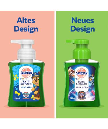 Buy Sagrotan Kids Velvet Foam Soap Aloe Vera Paw Patrol Edition | 6 x 250ml Dispenser | Fun & Gentle Cleansing for Kids - Buy Online on SooperMarket.com