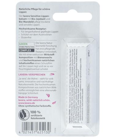 Lavera Base Sensitive Lip Balm - Natural Moisturizing Care | 4.5g | Shop Internationally - Buy Online on SooperMarket.com