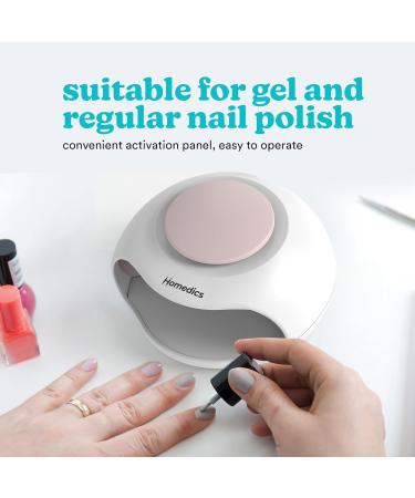 Homedics 2-in-1 Nail Polish Dryer UV Nail Lamp with Fan Sleek Finish in Minutes for Manicure and Pedicure Curing Lamp for Gel Nails Suitable for Use with Regular Nail Polish Gel & Acrylic Nails - Buy Online on SooperMarket.com