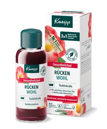 Kneipp Health Bath Back Wellness - Bath Oil with Valuable Extract of Devil's Claw and Natural Essential Oils from Lavender and Cajeput - for Back Neck and Shoulder - 100 ml