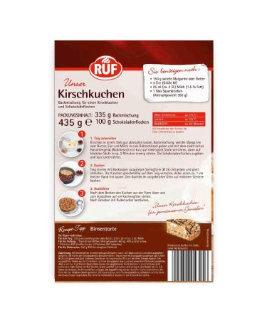 Call Cherry Cake Baking Mix - Juicy Cherry & Pear Cake with Chocolate Flakes | 8-Pack (8 x 435g) | International Shipping Available - Buy Online on SooperMarket.com