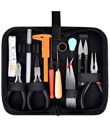 PAXCOO 19Pcs Jewelry Making Tools Kit with Zipper Storage Case for Jewelry Crafting and Jewelry Repair