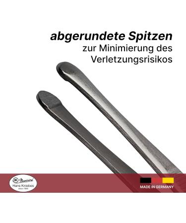 HK Manicure by Hans Kniebes - 9 cm Diabetic & Rounded Eyebrow Tweezers | Premium Stainless Steel from Solingen - International Shipping Available - Buy Online on SooperMarket.com