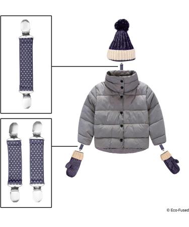 Mitten Clips and Hat Clip - Secure Attachment for Mittens and Beanies - Ideal for Toddlers - Blue - Buy Online on SooperMarket.com