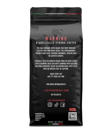 Lucifers Roast 500g Coffee from Italy - Strong Dark Roast 100% Robusta - Low Acid - Perfect for French Press & Filter Coffee - Buy Online on SooperMarket.com