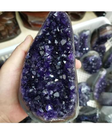 Natural crystal rough Natural Crystal Rough Amethyst Crystal Geode Cluster Natural Raw Reiki Quartz Crystals Stones from Uruguay Powerful Crystals Geode for Witchcraft Home Decor Reiki Feng Shui 2.2lb 2.2lbs - Buy Online on SooperMarket.com