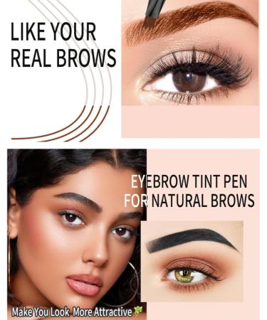 Magic Eyebrow Pencil-3D Waterproof Microblading Eyebrow Pencil Contouring Pen 4 Tipped Precise Brow Pen Magic Microblading Eyebrow Pen Natural Fine Stroke Microblading Eyebrow Pencil (Dark Coffee) - Buy Online on SooperMarket.com
