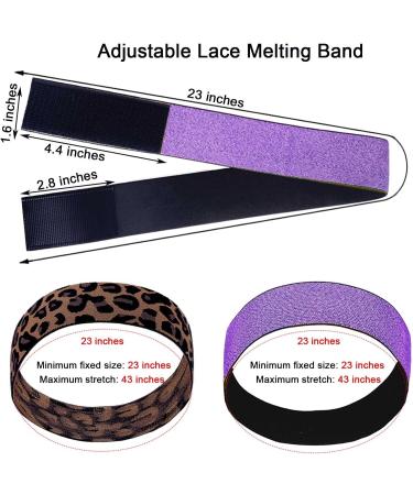2PCS Elastic Bands for Wig - Purple Lace Melting & Edge Wrap Bands - Buy Online on SooperMarket.com