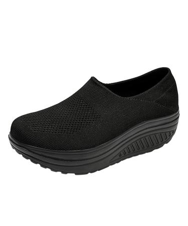 Fitness shoes women gym - barefoot shoes women comfortable slippers women flat shoes for women black sneakers Women light shoes diabetic slippers black 42 EU