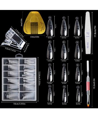 Kalolary 120PCS Gel Nail Dual Forms Set | Nail Art Stickers, Brush, File & Clips | Acrylic Nails Extension Kit - Buy Online on SooperMarket.com