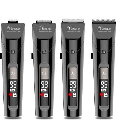 Hatteker Men's Cordless Hair Clipper & Beard Trimmer Kit - Waterproof, Professional Grooming Tool with LED Display - USB Rechargeable - 4 in 1 - Buy Online on SooperMarket.com