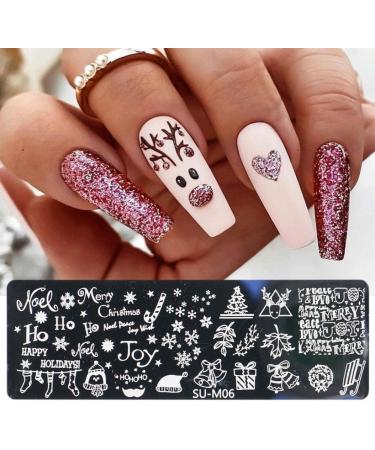 Danlai Christmas Nail Stamping Plates Kit - 6 Snowflake & Tree Designs for Manicure Art | Perfect for Women & Girls - Buy Online on SooperMarket.com