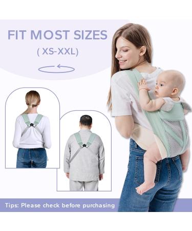FUNUPUP 4-in-1 Baby Carrier | Portable Newborn to Toddler Sling Carrier | Breathable Mesh | Up to 35lbs | Blue - Buy Online on SooperMarket.com