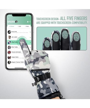 Winter Ski Gloves - Jogoo 3M Thinsulate Snowboard Gloves for Men and Women | Touchscreen, Waterproof & Windproof with Pocket | Large Size - Buy Online on SooperMarket.com