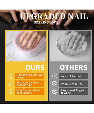 Nail Soaking Bowl Set for Gel Polish, Dip Powder & Cuticle Care - Manicure Tools Included - Buy Online on SooperMarket.com