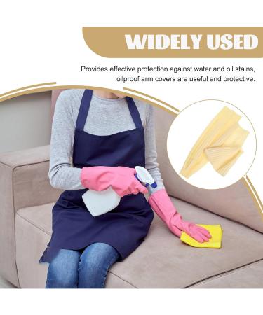 OSALADI Arm Sleeves Covers 45cm Arm Protectors with Elastic End Waterproof Arm Protection Guard Oversleeves for Work Lab School Cleaning - Buy Online on SooperMarket.com