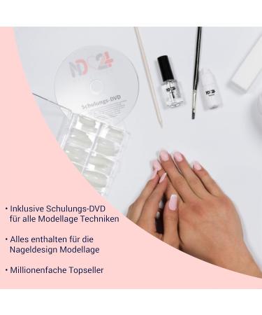ND24 Naildesign Geln gel Starter Set - Complete Pedicure Kit for Toenails with LED Lamp French Gel & Accessories - Made in Germany - Buy Online on SooperMarket.com