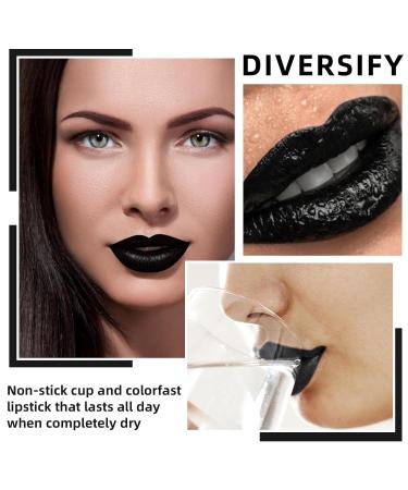Buy Waterproof Goth Liquid Lipstick & Lip Liner Set | Dark Black Green Brown - Longlasting Matte Stain for Halloween Makeup & Cosplay - Buy Online on SooperMarket.com
