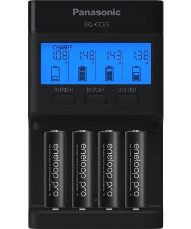 Panasonic BQ-CC65AKBBA Eneloop Pro Charger with USB Port - Black - Buy Online on SooperMarket.com