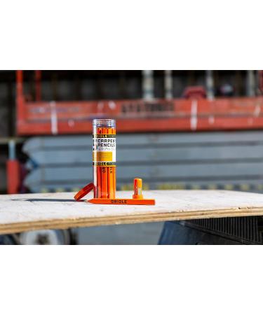 Orange Carpenter Pencil Set - Includes 15 Flat Construction Pencils with Printed Ruler  1 Carpenter Pencil Sharpener & 1 Clear Storage Container - Smoothly Write on Wood  Concrete & Stone - Pencil Kit - Buy Online on SooperMarket.com