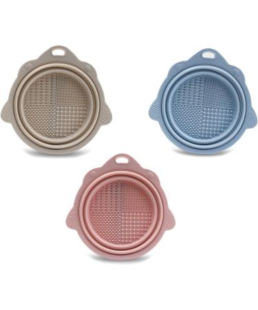 Makeup Brush Cleaner Mat Silicone Cleaning Bowl Scrubber Brush Portable Cleaning Tool Makeup Sponge Powder Puff Silicone Makeup Brush Cleaner Makeup Sponge Cleaner Cosmetic Brush Cleaning Tool Pink - Buy Online on SooperMarket.com