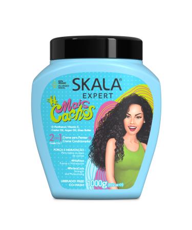 SKALA Hair Type 3ABC Mais Cachos - More Curls Eliminate Anti Frizz For Curly Hair 2 in 1 Conditioning Treatment Cream and Cream To Comb - 35.2Oz